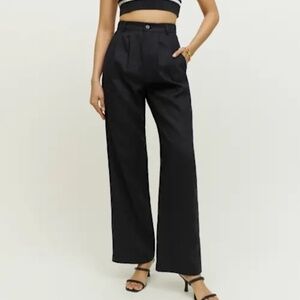 Reformation Vesta Pant Black - Size 8